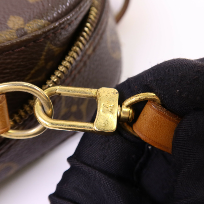 LOUIS VUITTON Monogram Spontini金扣手挽肩背兩用袋棕色-11