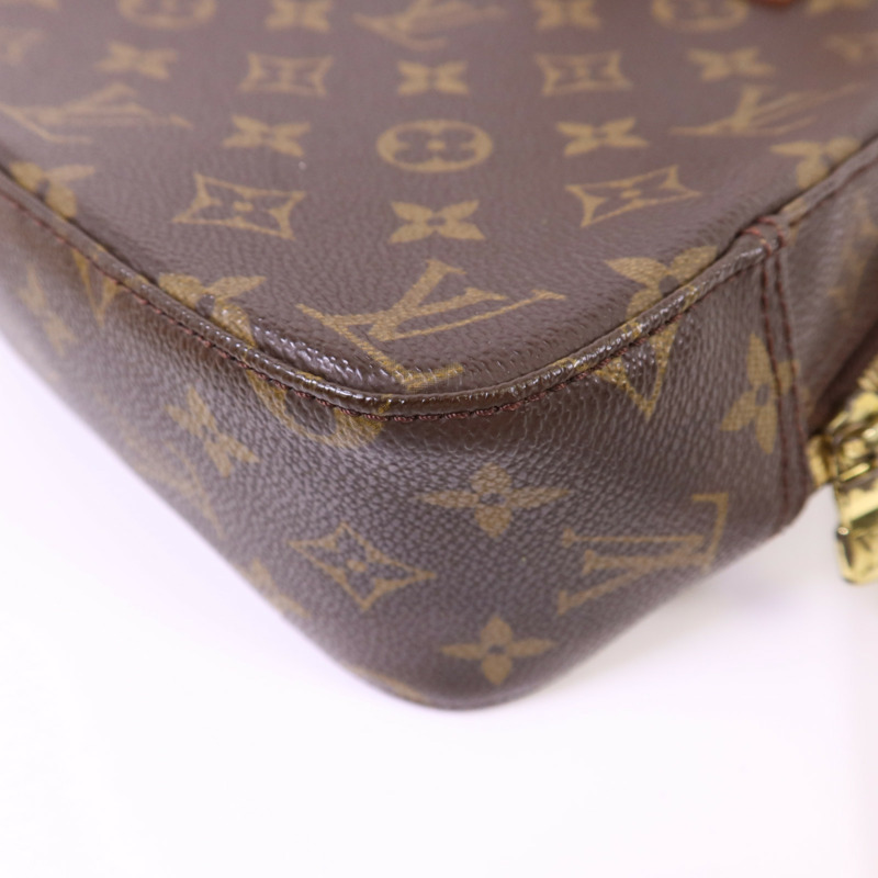 LOUIS VUITTON Monogram Spontini金扣手挽肩背兩用袋棕色-12
