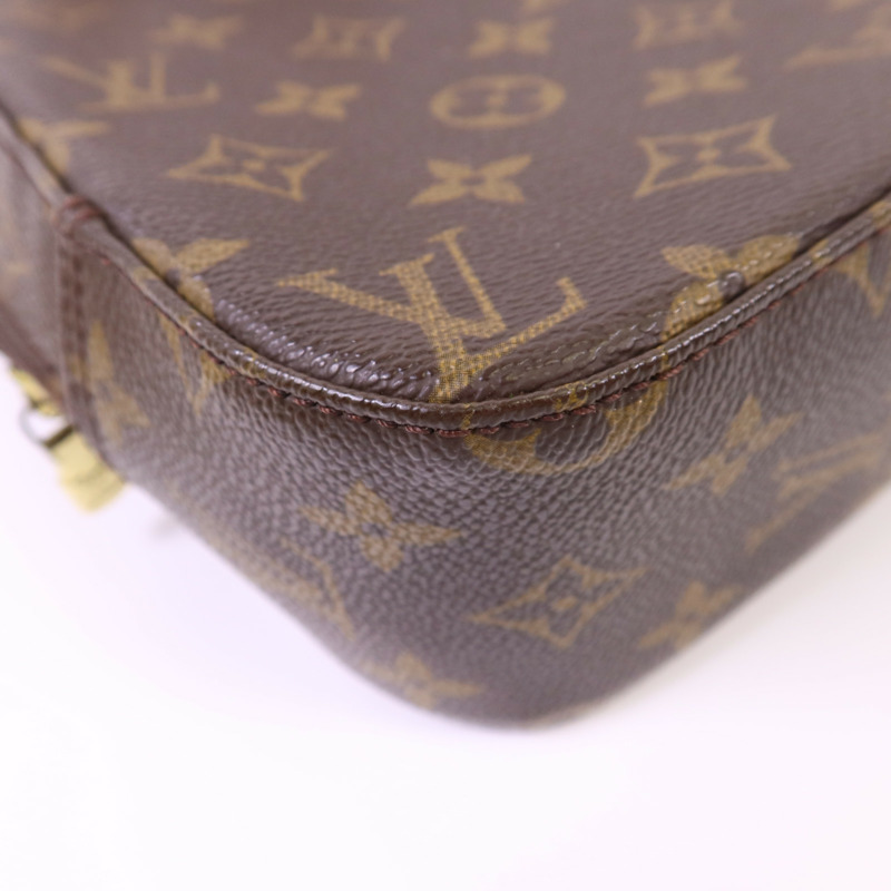 LOUIS VUITTON Monogram Spontini金扣手挽肩背兩用袋棕色-13