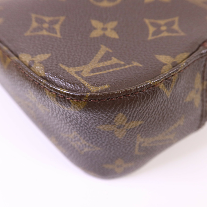 LOUIS VUITTON Monogram Spontini金扣手挽肩背兩用袋棕色-14