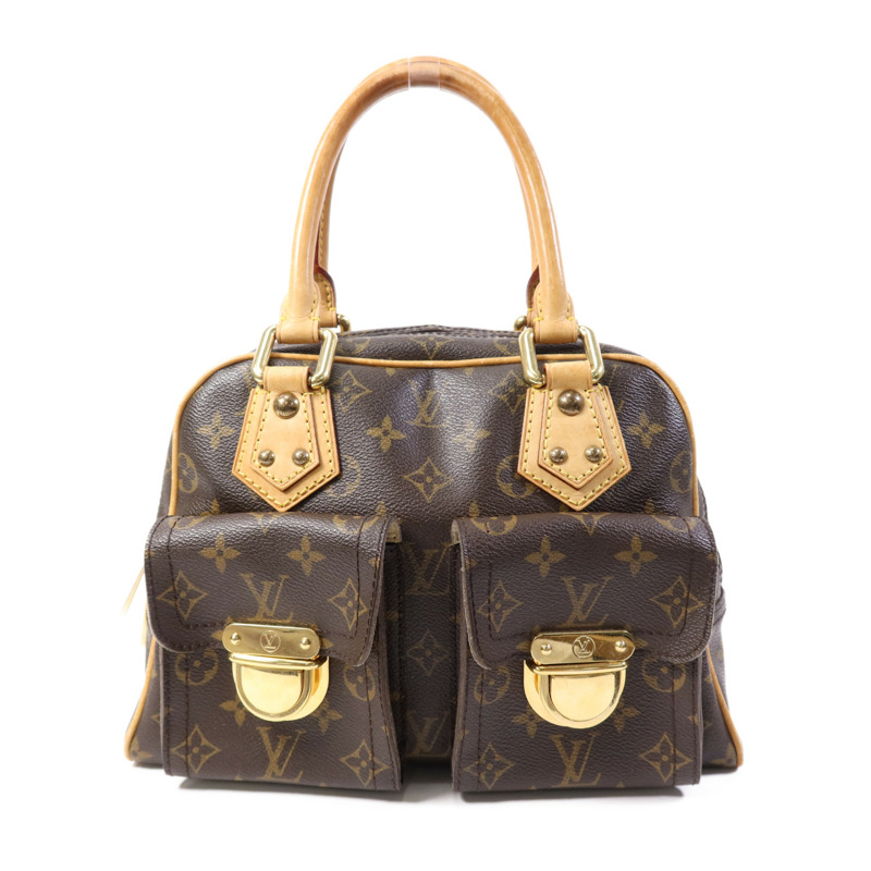 LOUIS VUITTON Monogram Manhattan PM金扣手挽袋-0