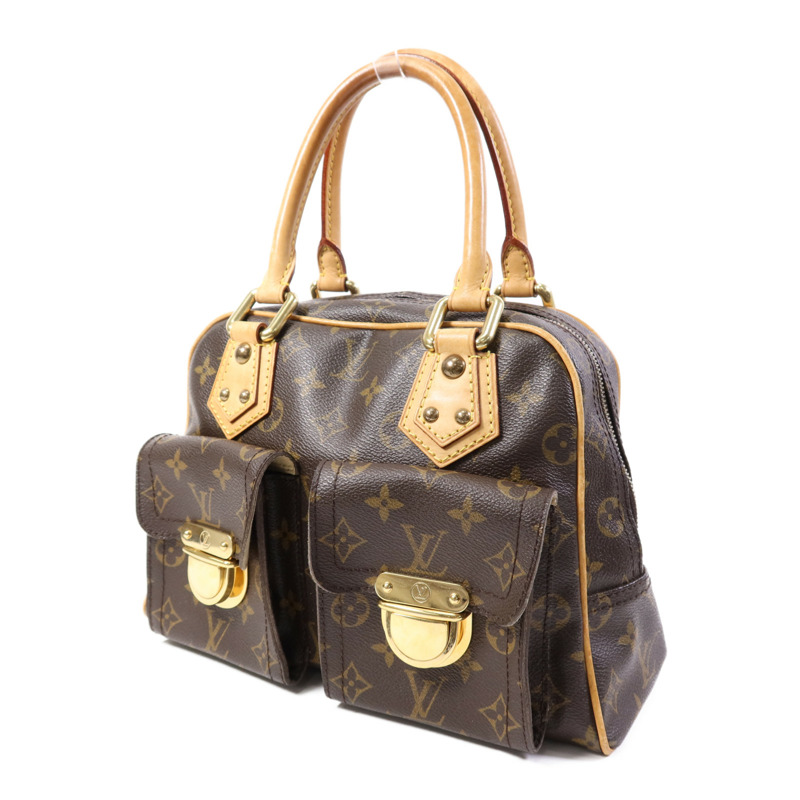 LOUIS VUITTON Monogram Manhattan PM金扣手挽袋-2