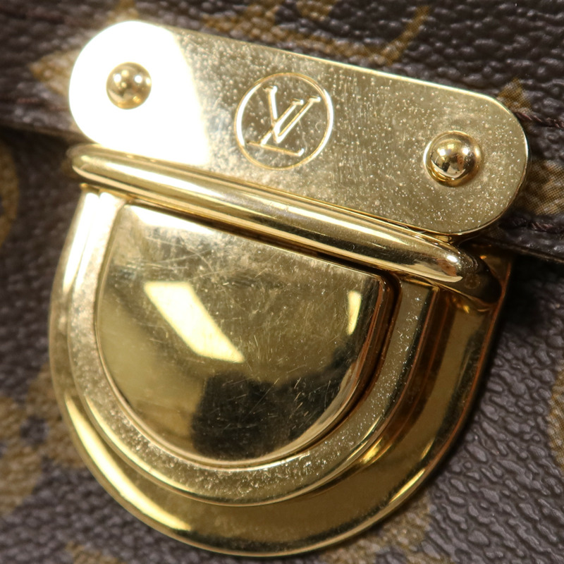 LOUIS VUITTON Monogram Manhattan PM金扣手挽袋-13