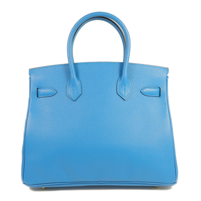HERMES Epsom皮革Birkin 30金扣手挽袋Bleu Zanzibar-1