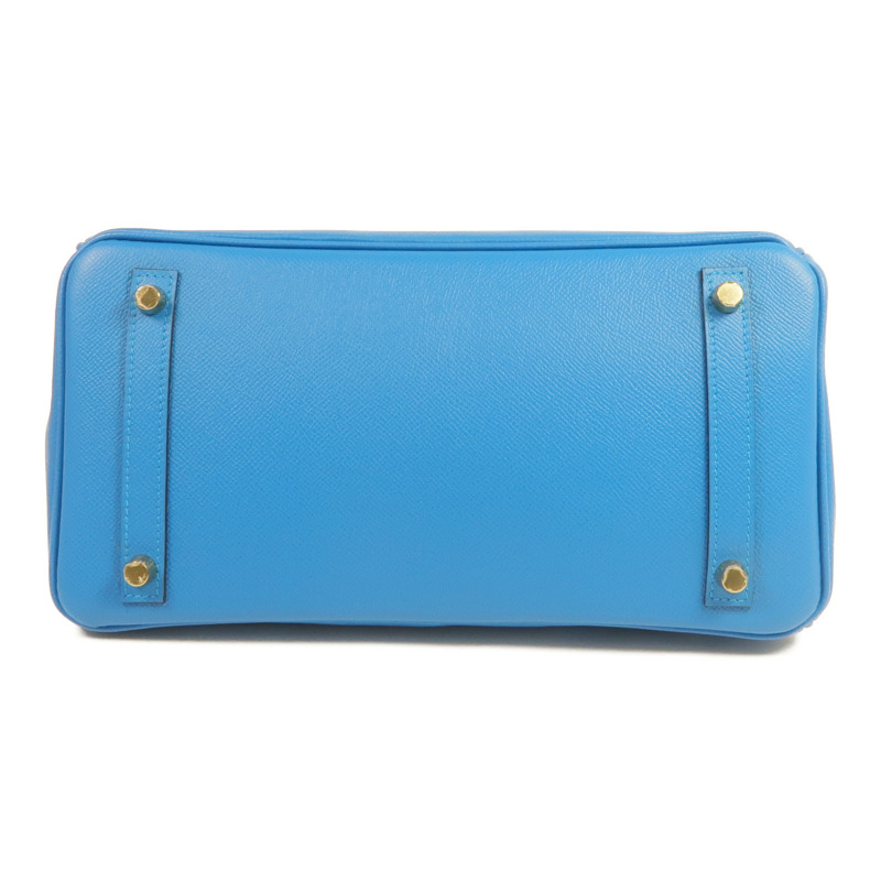HERMES Epsom皮革Birkin 30金扣手挽袋Bleu Zanzibar-3