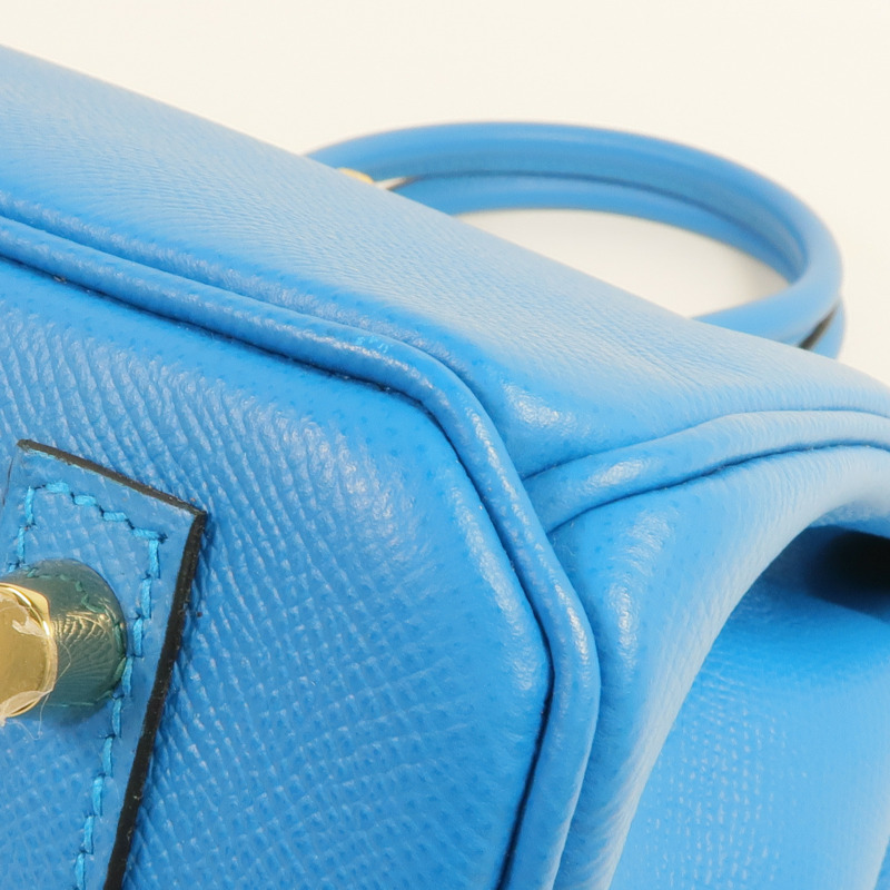 HERMES Epsom皮革Birkin 30金扣手挽袋Bleu Zanzibar-9