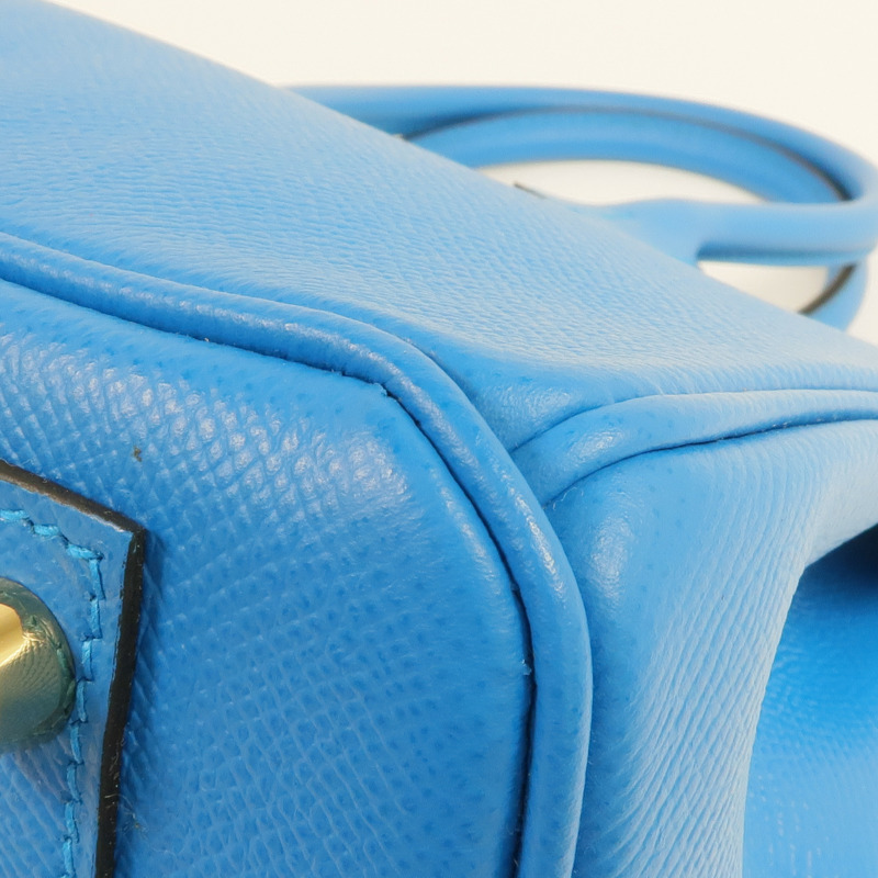 HERMES Epsom皮革Birkin 30金扣手挽袋Bleu Zanzibar-11