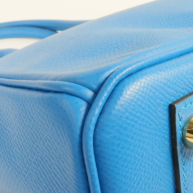 HERMES Epsom皮革Birkin 30金扣手挽袋Bleu Zanzibar-12