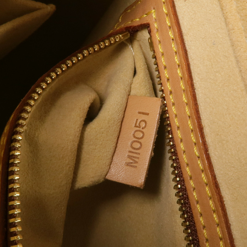 LOUIS VUITTON Monogram Looping MM金扣肩背袋棕色-6