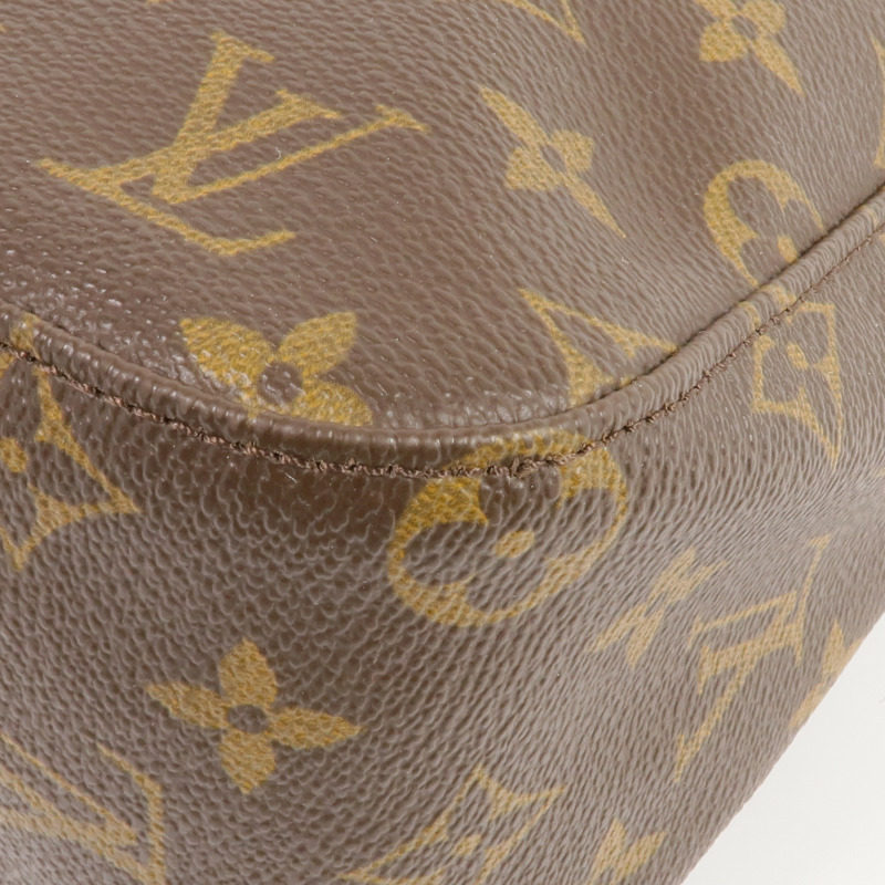 LOUIS VUITTON Monogram Looping MM金扣肩背袋棕色-8