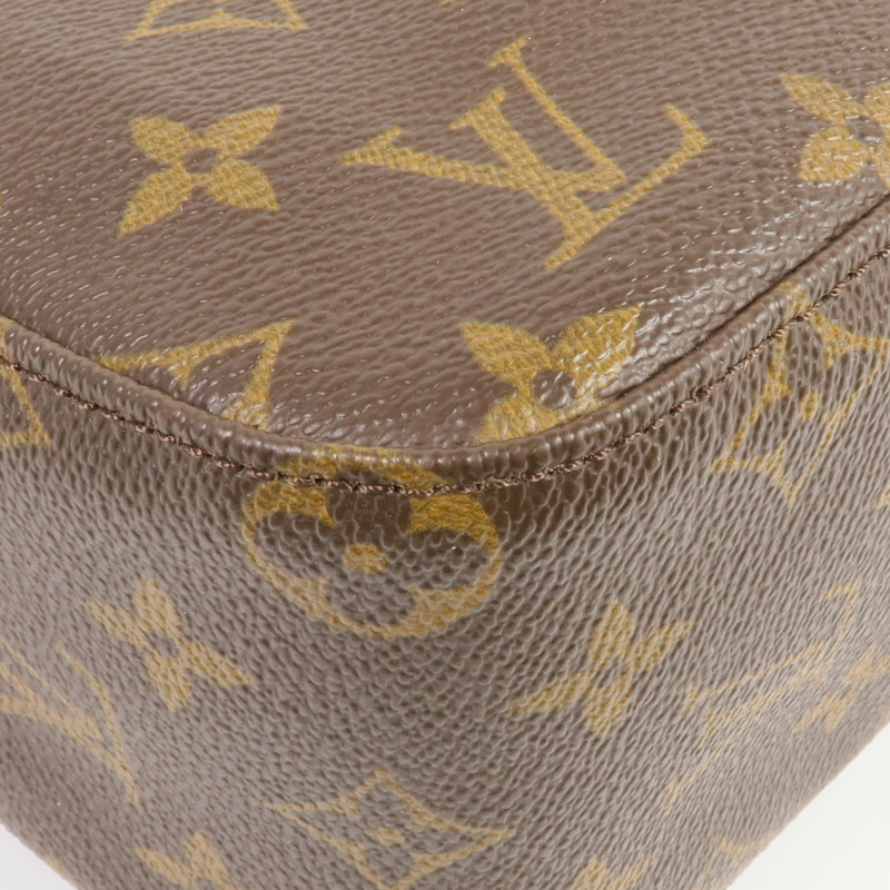 LOUIS VUITTON Monogram Looping MM金扣肩背袋棕色-9