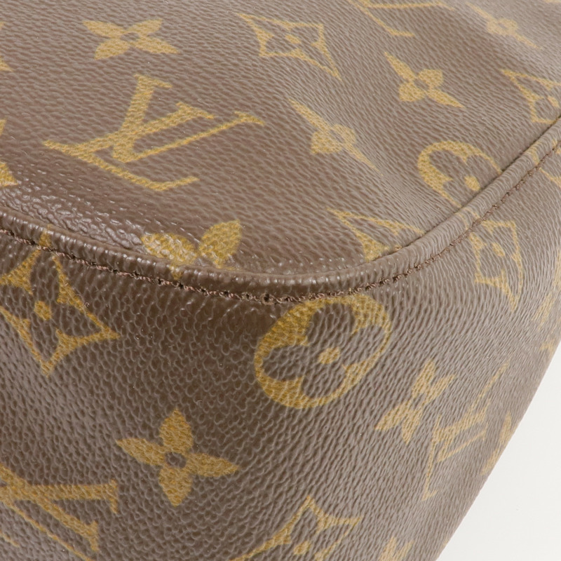 LOUIS VUITTON Monogram Looping MM金扣肩背袋棕色-10