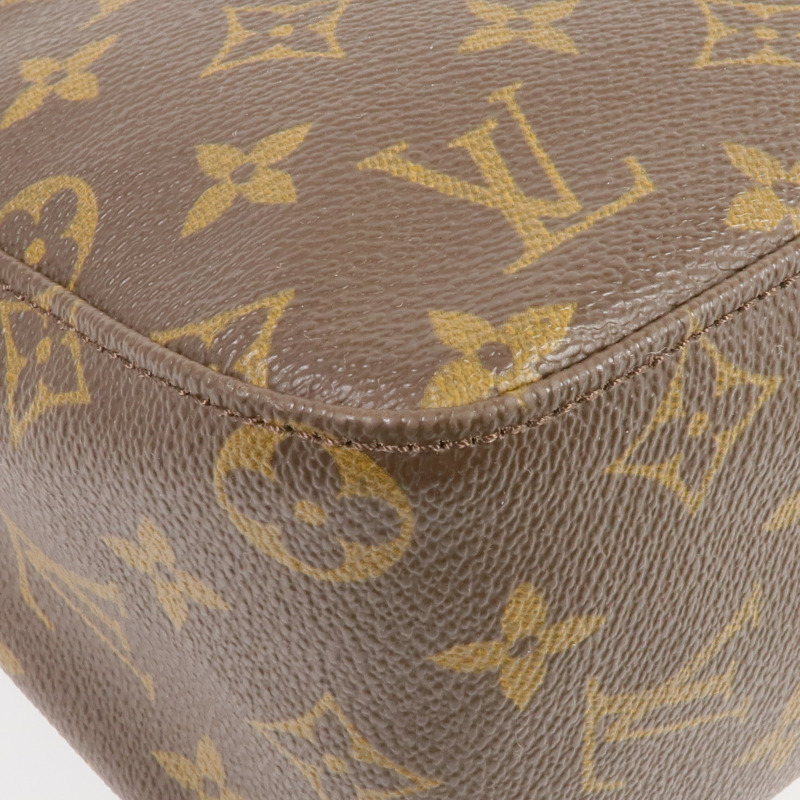 LOUIS VUITTON Monogram Looping MM金扣肩背袋棕色-11