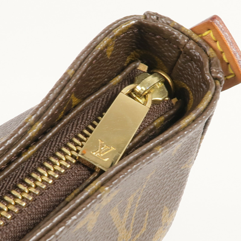 LOUIS VUITTON Monogram Looping MM金扣肩背袋棕色-12