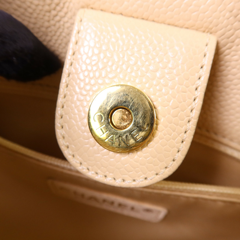 CHANEL 牛皮皮革PST Petite Tote Bag金扣鏈帶肩背袋-8