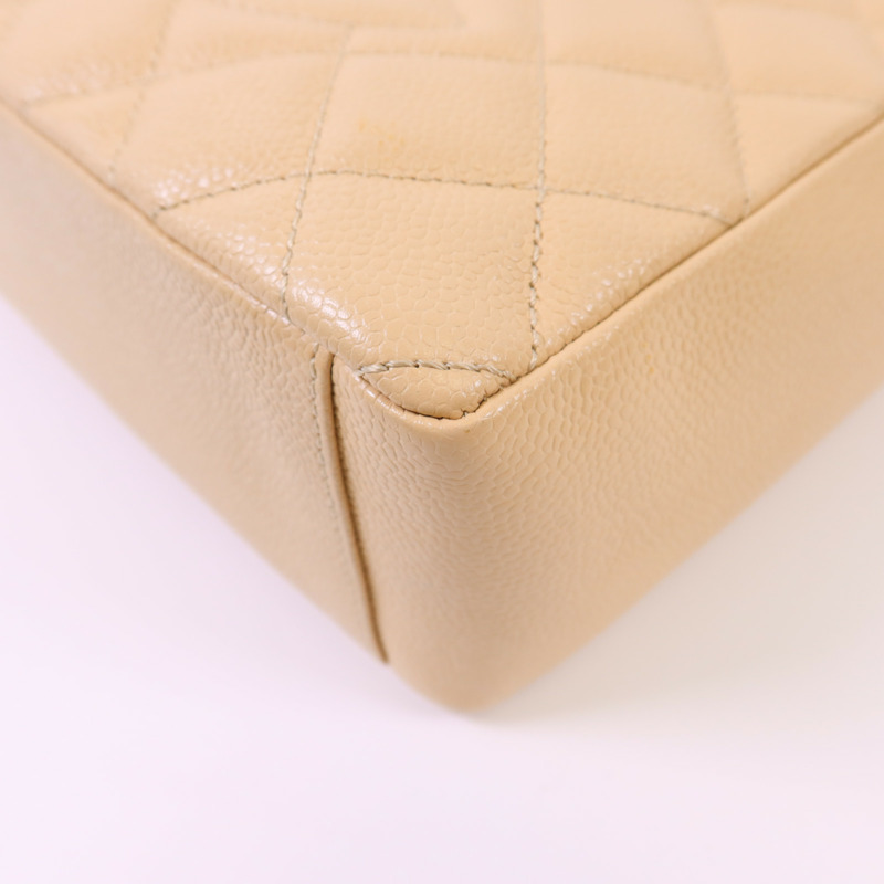 CHANEL 牛皮皮革PST Petite Tote Bag金扣鏈帶肩背袋-11