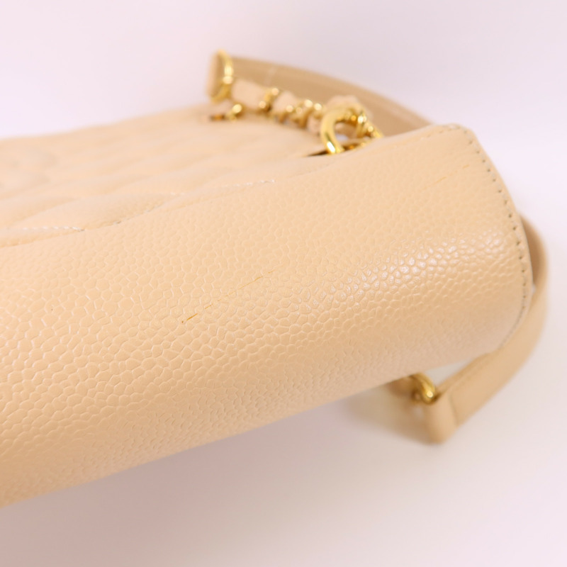 CHANEL 牛皮皮革PST Petite Tote Bag金扣鏈帶肩背袋-15