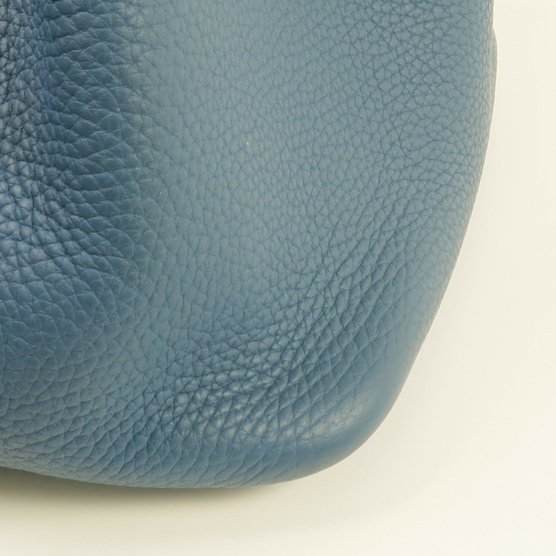 HERMES Clemence皮革Picotin MM銀扣手挽袋Cobalt-15