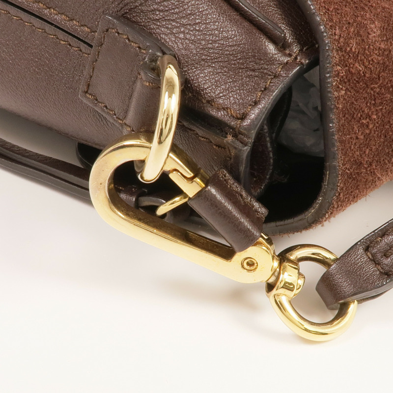 Chloe 牛皮皮革/麂皮皮革Faye Backpack金扣背包肩背兩用袋-15