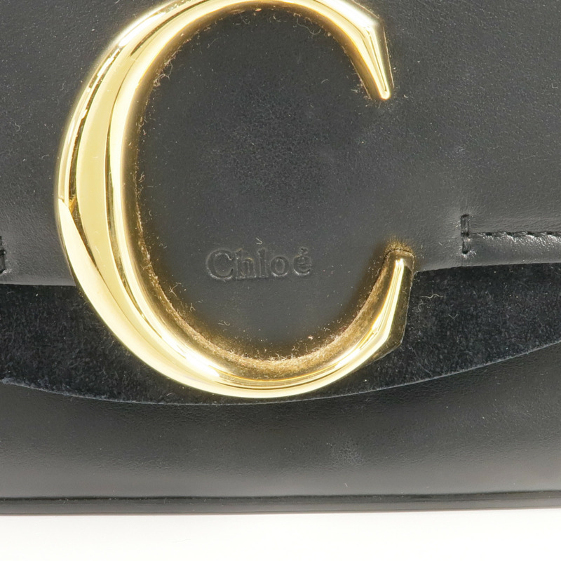 Chloe 牛皮皮革Mini Chloe C Bag金扣手挽肩背兩用袋-12