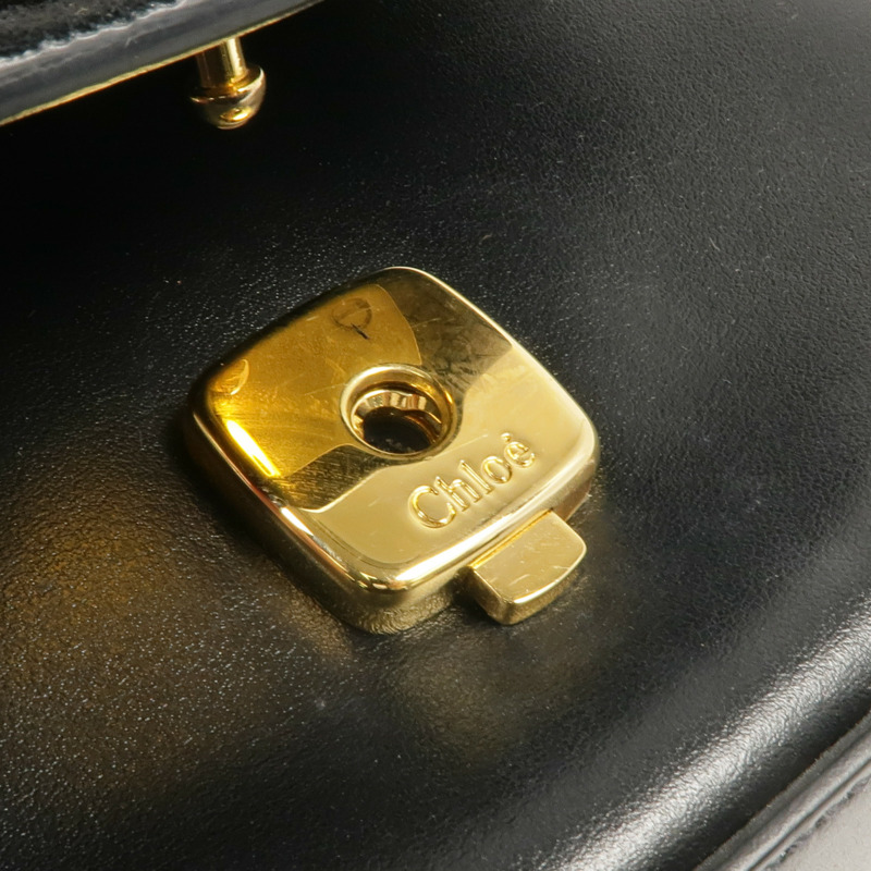 Chloe 牛皮皮革Mini Chloe C Bag金扣手挽肩背兩用袋-14