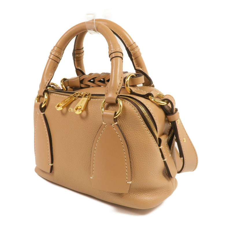 Chloe 牛皮皮革Small Daria Bag金扣手挽肩背兩用袋-2