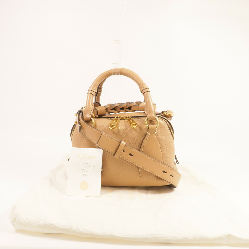 Chloe 牛皮皮革Small Daria Bag金扣手挽肩背兩用袋-9