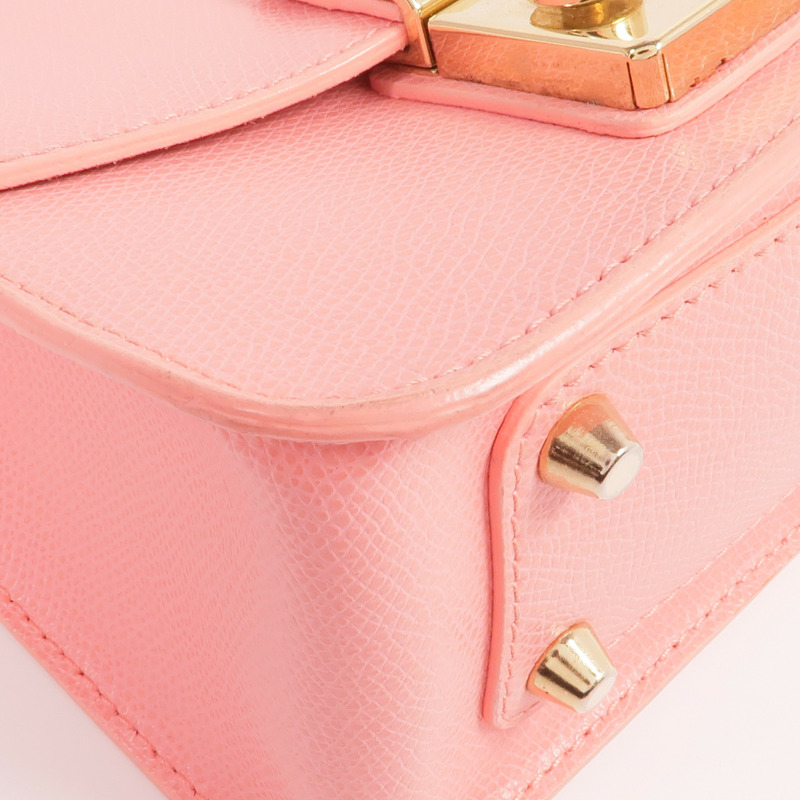 Furla 牛皮皮革Metropolis Mini Bag金扣鏈帶肩背袋-10