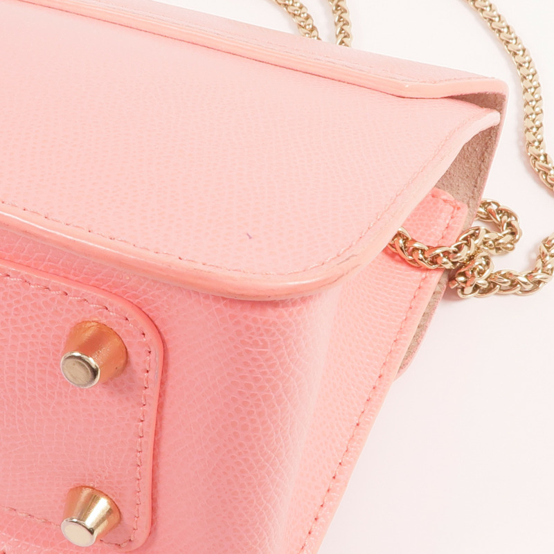 Furla 牛皮皮革Metropolis Mini Bag金扣鏈帶肩背袋-11