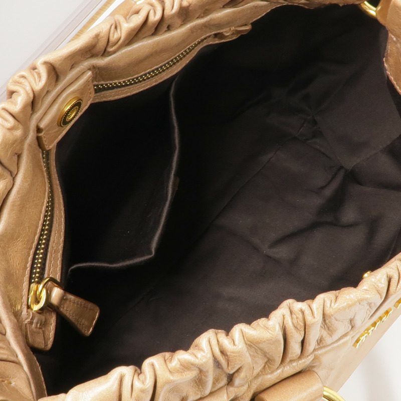 Miu Miu 牛皮皮革2 Way Shoulder Bag金扣手挽肩背兩用袋-4