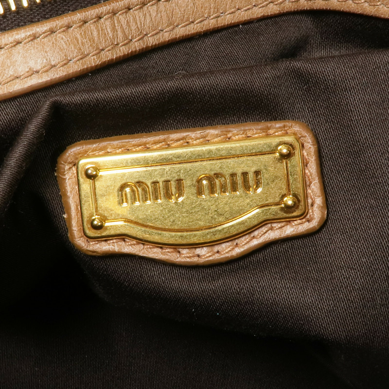 Miu Miu 牛皮皮革2 Way Shoulder Bag金扣手挽肩背兩用袋-5