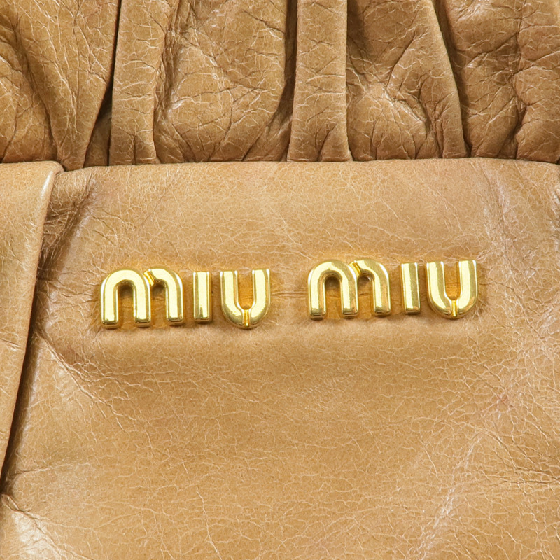 Miu Miu 牛皮皮革2 Way Shoulder Bag金扣手挽肩背兩用袋-9
