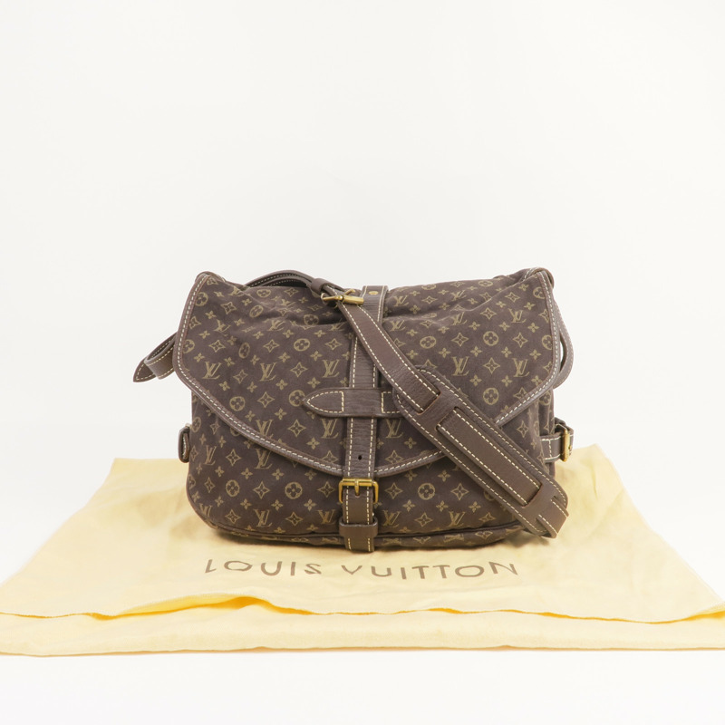 LOUIS VUITTON Monogram Mini Lin Saumur 30金扣肩背袋-9