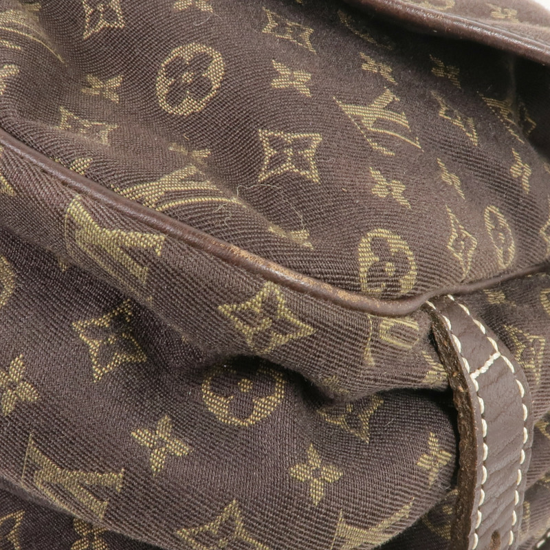 LOUIS VUITTON Monogram Mini Lin Saumur 30金扣肩背袋-10