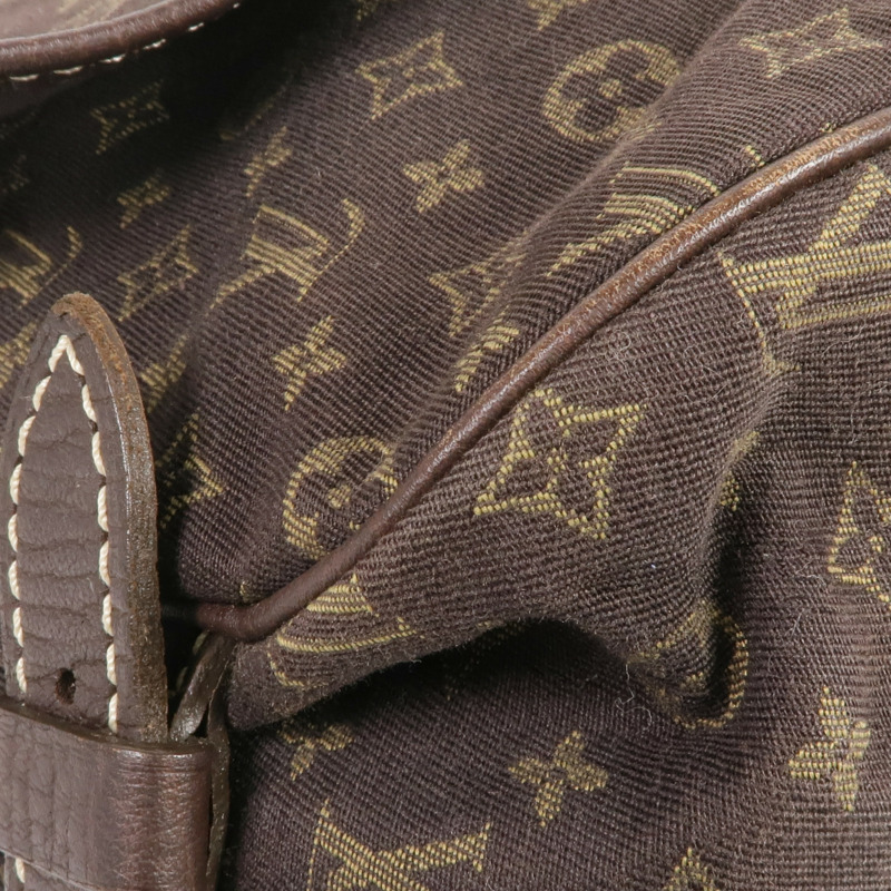 LOUIS VUITTON Monogram Mini Lin Saumur 30金扣肩背袋-11