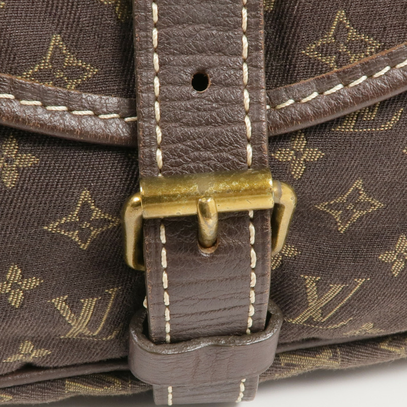 LOUIS VUITTON Monogram Mini Lin Saumur 30金扣肩背袋-14