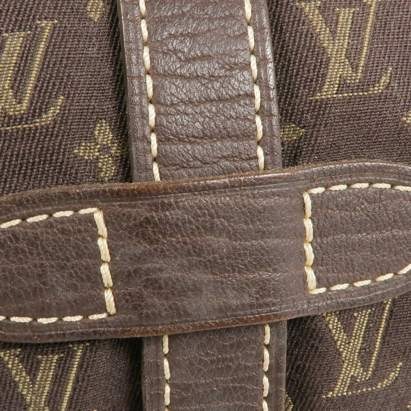 LOUIS VUITTON Monogram Mini Lin Saumur 30金扣肩背袋-15