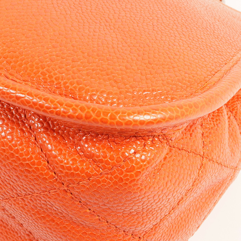 CHANEL 牛皮皮革Chain Shoulder銀扣鏈帶肩背袋-12