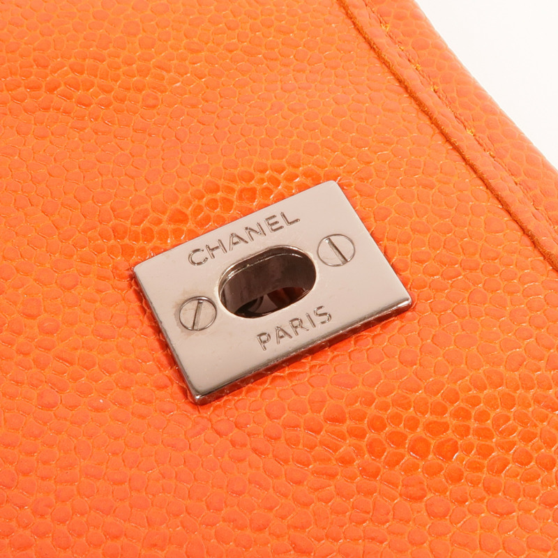 CHANEL 牛皮皮革Chain Shoulder銀扣鏈帶肩背袋-18