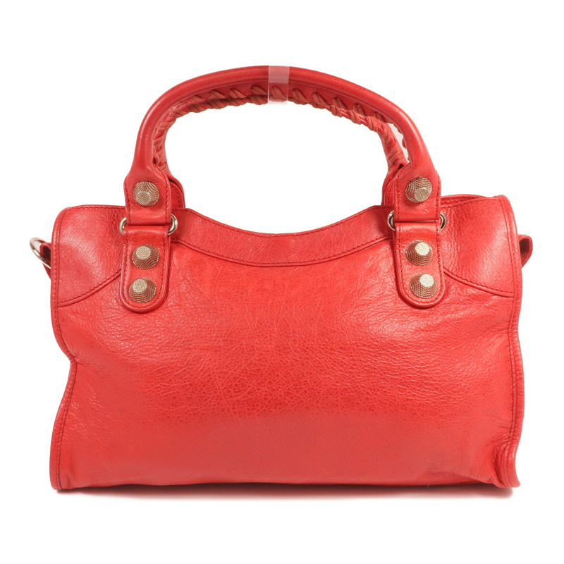 BALENCIAGA 牛皮皮革Giant City Bag銀扣手挽肩背兩用袋-1