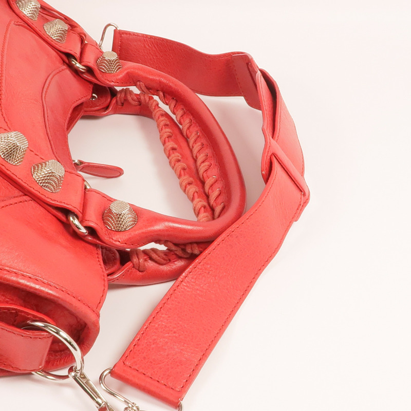 BALENCIAGA 牛皮皮革Giant City Bag銀扣手挽肩背兩用袋-7