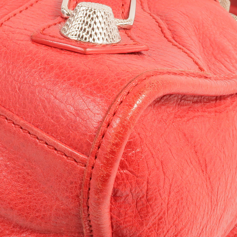 BALENCIAGA 牛皮皮革Giant City Bag銀扣手挽肩背兩用袋-9