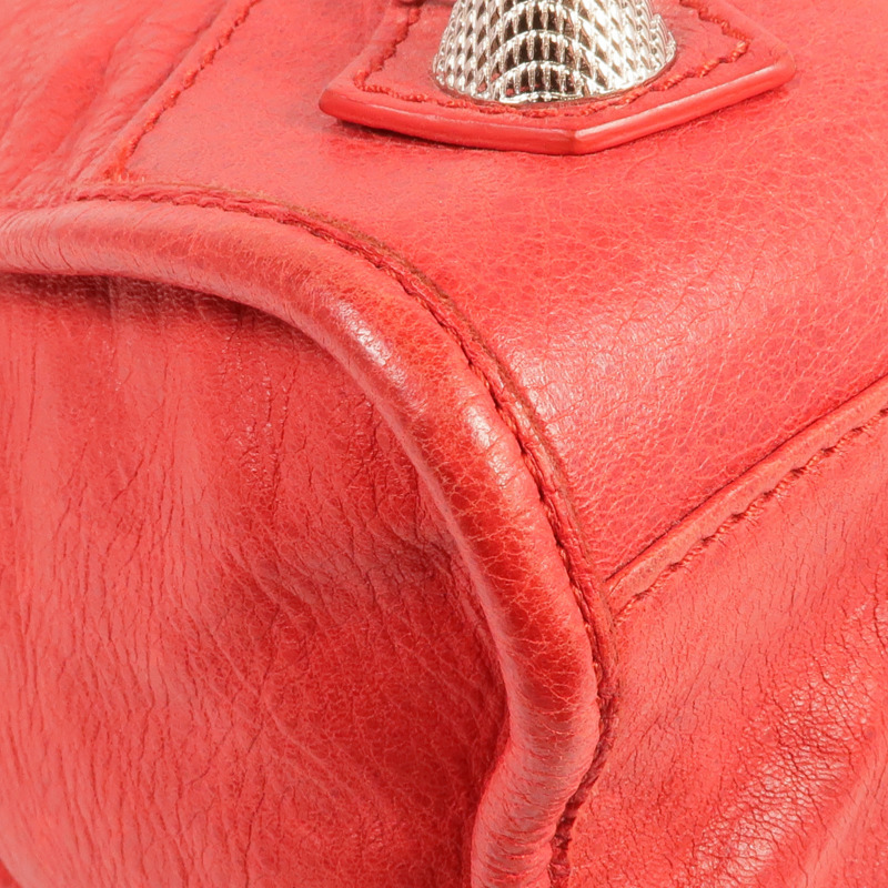 BALENCIAGA 牛皮皮革Giant City Bag銀扣手挽肩背兩用袋-10