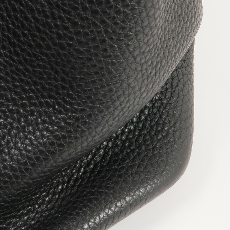 HERMES Clemence皮革Picotin MM銀扣手挽袋Noir-13