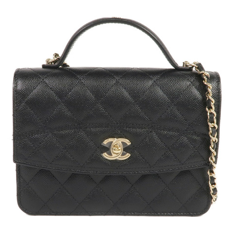 CHANEL 牛皮皮革25C Bag金扣肩背袋/手挽袋/背包