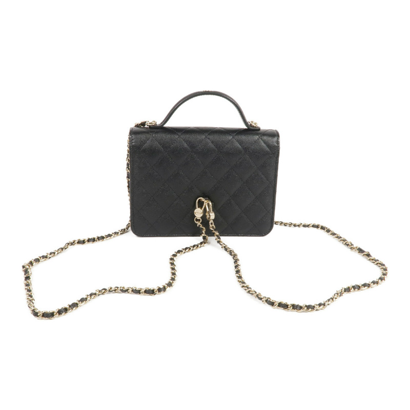 CHANEL 牛皮皮革25C Bag金扣肩背袋/手挽袋/背包-1