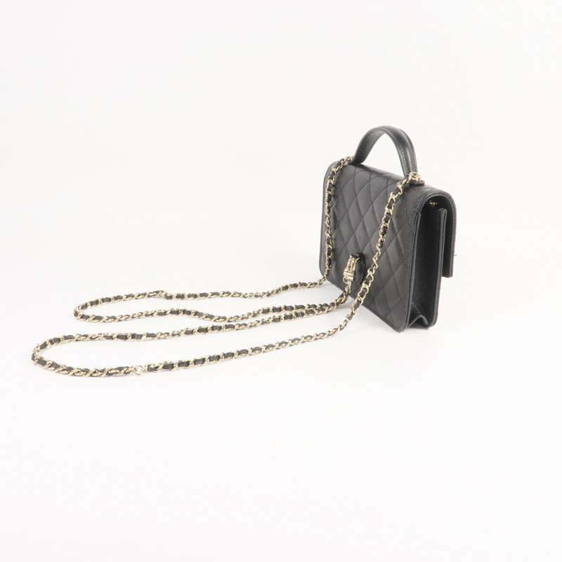 CHANEL 牛皮皮革25C Bag金扣肩背袋/手挽袋/背包-8