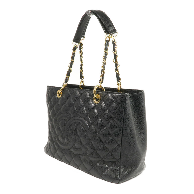 CHANEL 牛皮皮革GST Grand Shopping Tote金扣肩背袋/手挽袋-2