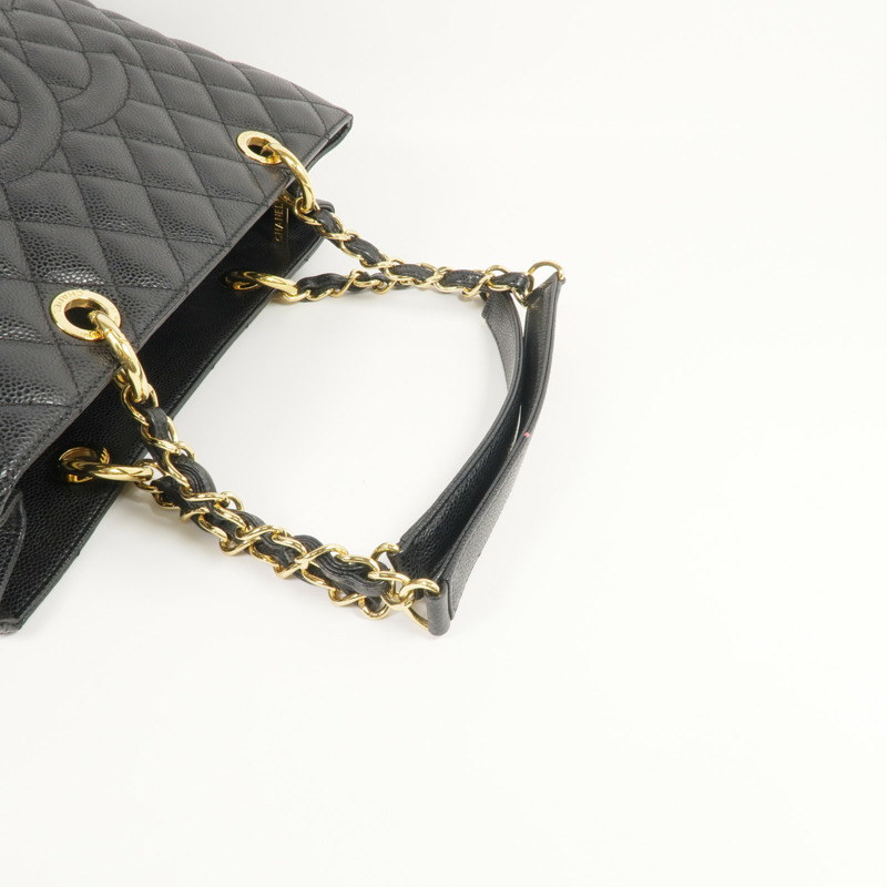 CHANEL 牛皮皮革GST Grand Shopping Tote金扣肩背袋/手挽袋-6