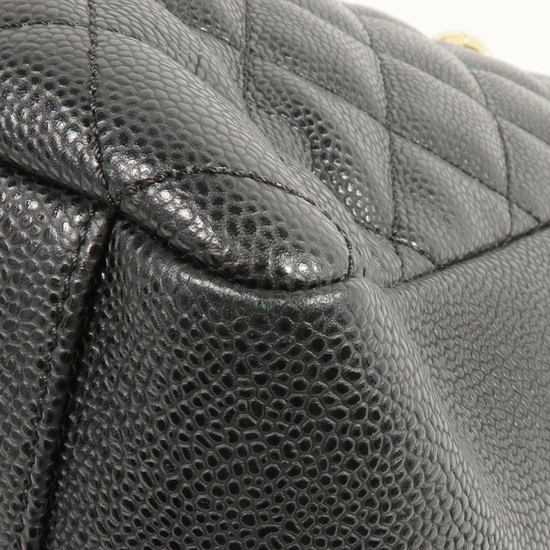 CHANEL 牛皮皮革GST Grand Shopping Tote金扣肩背袋/手挽袋-8